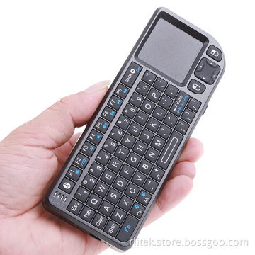 4 in 1 Rii Mini Wireless Bluetooth Keyboard Mouse Touchpad for iPad 2 iPhone 4